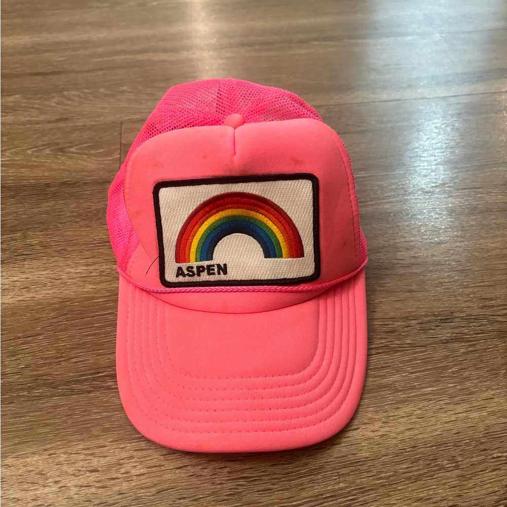 Neon pink aviator nation aspen trucker hat